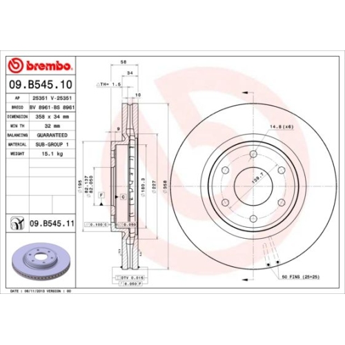 BREMBO Bremsscheibe PRIME LINE - UV Coated