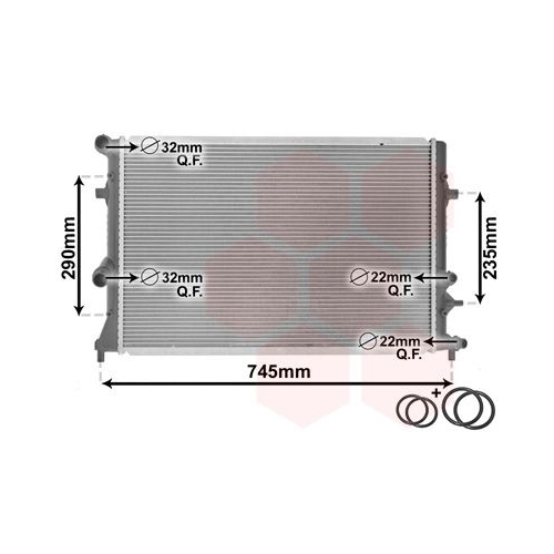 VAN WEZEL Kühler, Motorkühlung *** IR PLUS ***