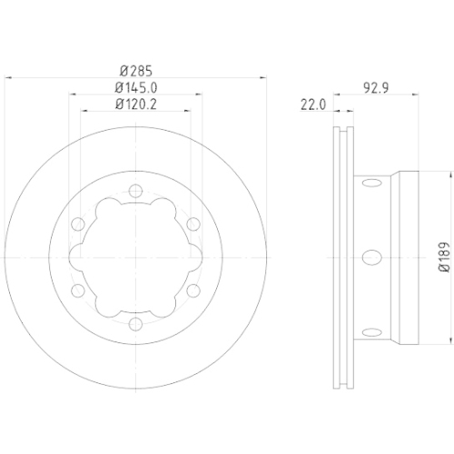 HELLA PAGID Bremsscheibe PRO High Carbon