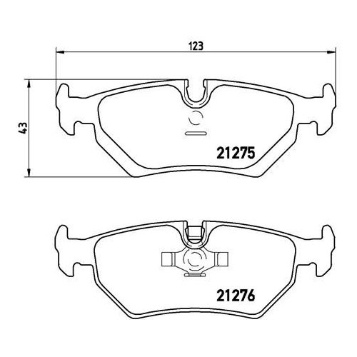 BREMBO Bremsbelagsatz, Scheibenbremse PRIME LINE