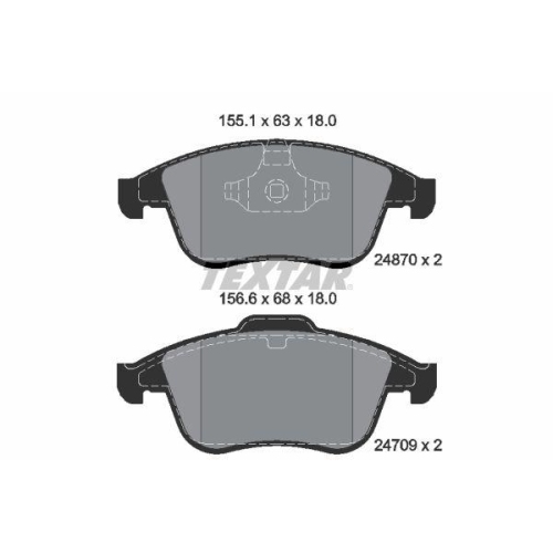 TEXTAR Bremsbelagsatz, Scheibenbremse Q+