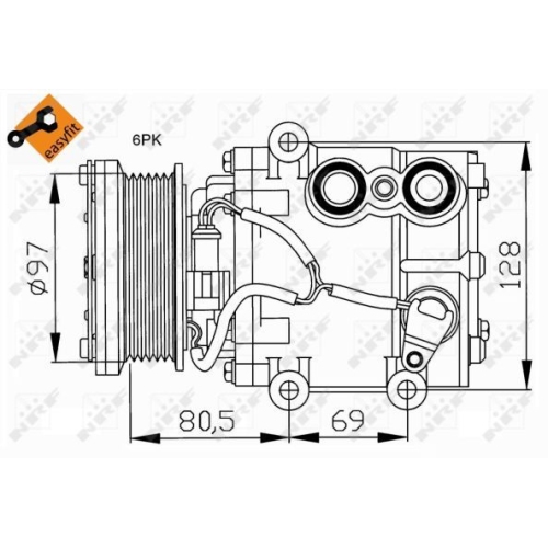 NRF Kompressor, Klimaanlage EASY FIT