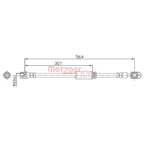 METZGER Bremsschlauch GREENPARTS