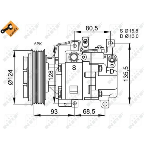 NRF Kompressor, Klimaanlage EASY FIT