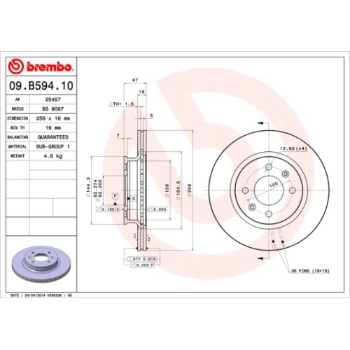 BREMBO Bremsscheibe PRIME LINE