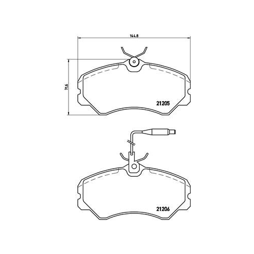 BREMBO Bremsbelagsatz, Scheibenbremse PRIME LINE