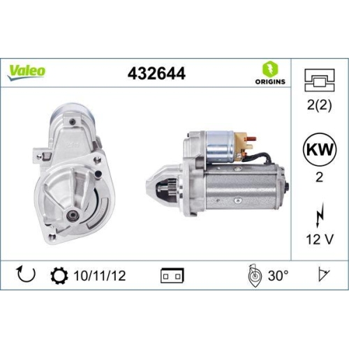 VALEO Starter VALEO ORIGINS NEW OE TECHNOLOGIE