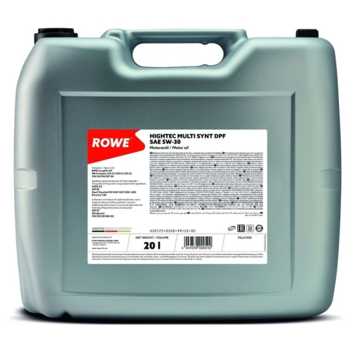 ROWE Motoröl HIGHTEC MULTI SYNT DPF SAE 5W-30 (20125)