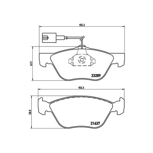 BREMBO Bremsbelagsatz, Scheibenbremse PRIME LINE