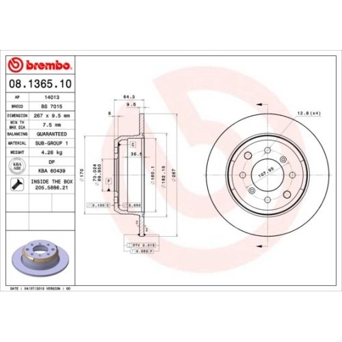 BREMBO Bremsscheibe PRIME LINE