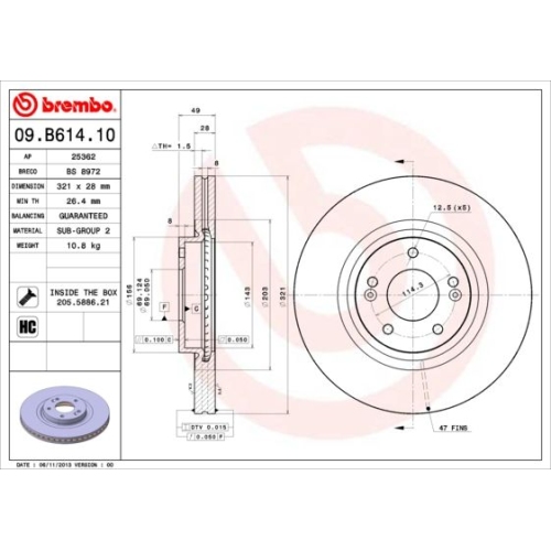 BREMBO Bremsscheibe PRIME LINE