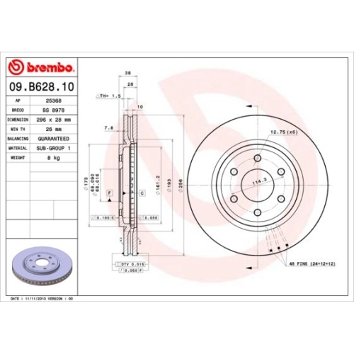 BREMBO Bremsscheibe PRIME LINE