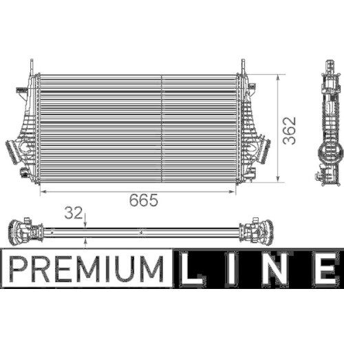 MAHLE Ladeluftkühler BEHR *** PREMIUM LINE ***