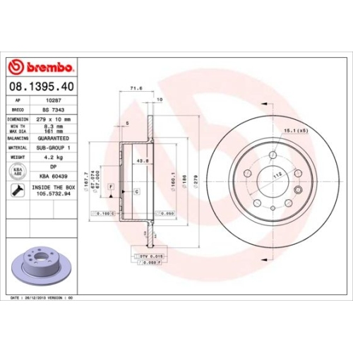 BREMBO Bremsscheibe PRIME LINE