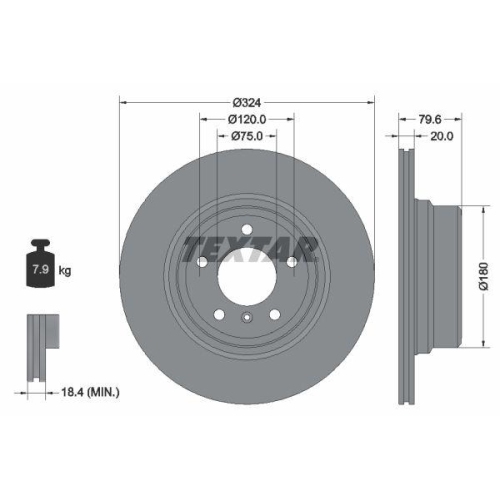 TEXTAR Bremsscheibe PRO