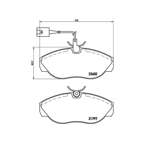 BREMBO Bremsbelagsatz, Scheibenbremse PRIME LINE