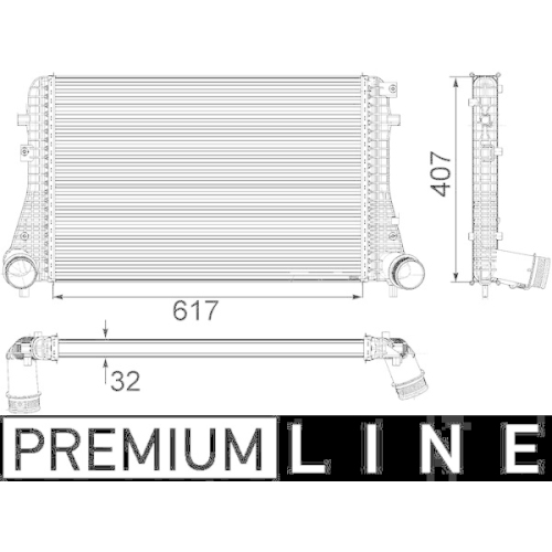 MAHLE Ladeluftkühler BEHR *** PREMIUM LINE ***