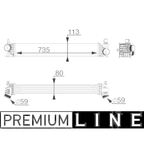 MAHLE Ladeluftkühler BEHR *** PREMIUM LINE ***