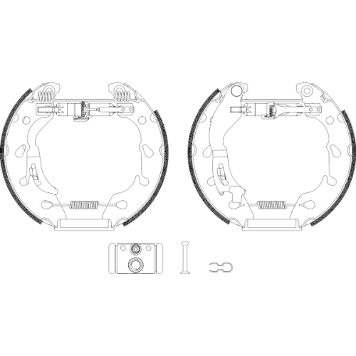 HELLA PAGID Bremsbackensatz Shoe Kit Pro