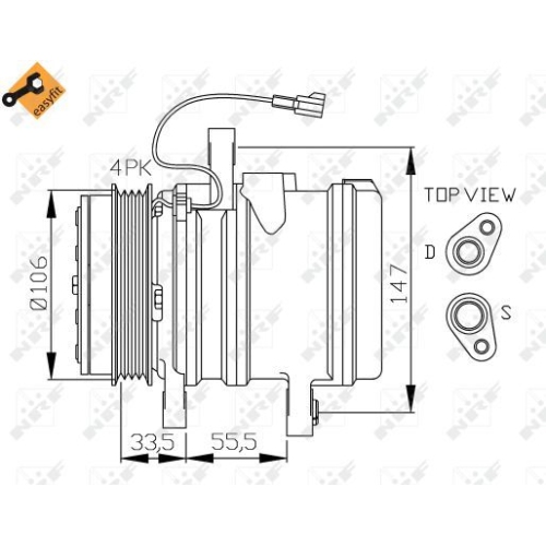 NRF Kompressor, Klimaanlage EASY FIT