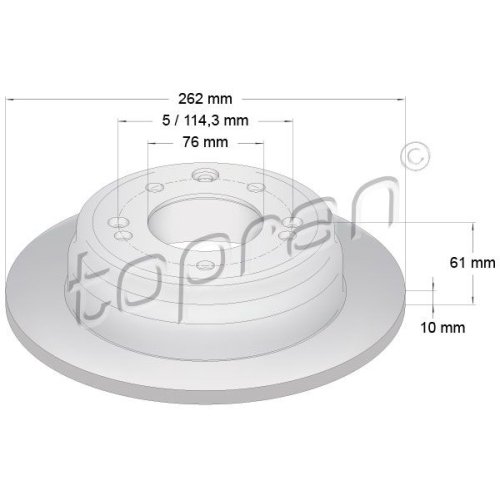 TOPRAN Bremsscheibe COATED