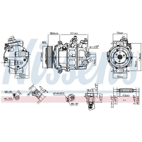 NISSENS Kompressor, Klimaanlage ** FIRST FIT **