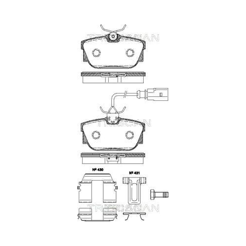 TRISCAN Bremsbelagsatz, Scheibenbremse