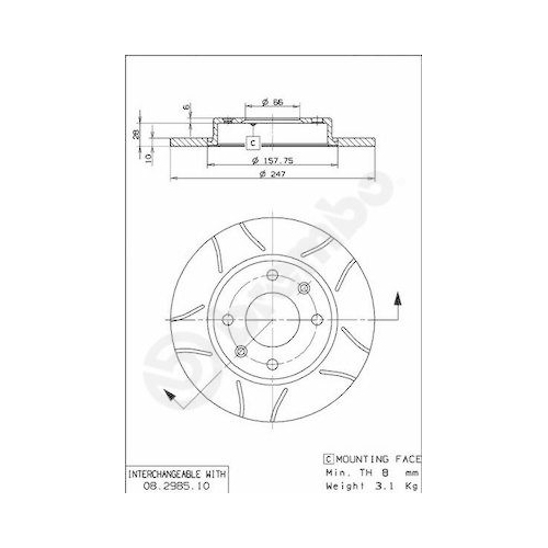 BREMBO Bremsscheibe XTRA LINE - Max