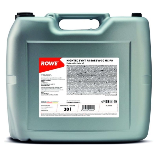 ROWE Motoröl HIGHTEC SYNT RS SAE 5W-30 HC-FO (20146)