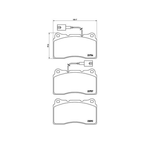 BREMBO Bremsbelagsatz, Scheibenbremse PRIME LINE