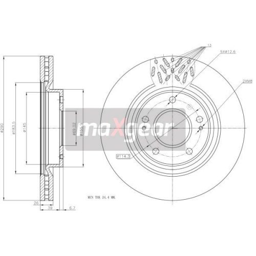 MAXGEAR Bremsscheibe