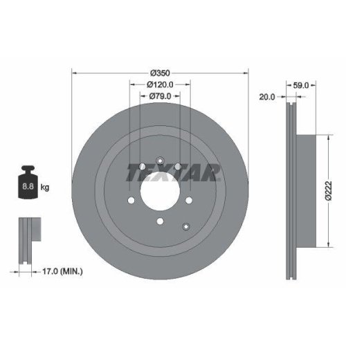 TEXTAR Bremsscheibe PRO