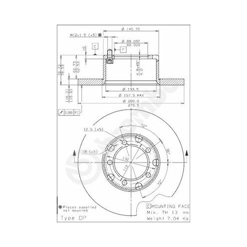 BREMBO Bremsscheibe PRIME LINE