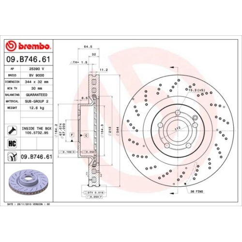 BREMBO Bremsscheibe PRIME LINE - UV Coated