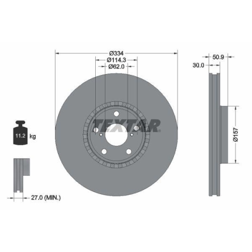 TEXTAR Bremsscheibe PRO