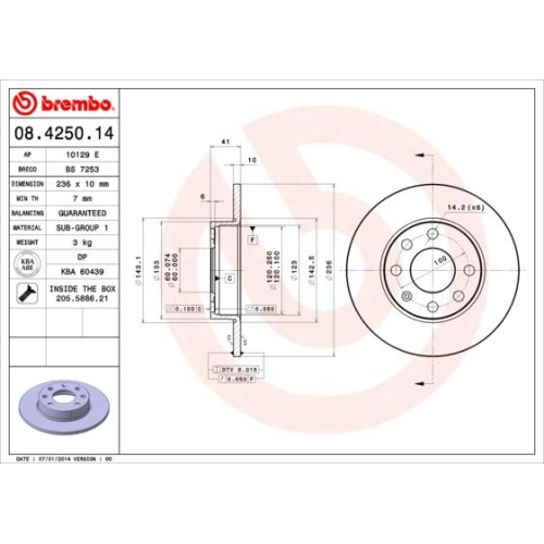 BREMBO Bremsscheibe PRIME LINE