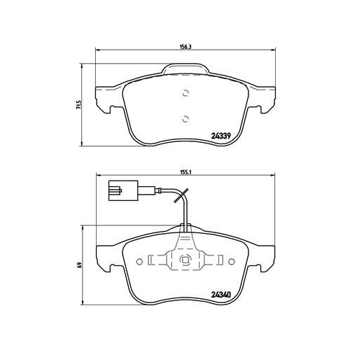 BREMBO Bremsbelagsatz, Scheibenbremse PRIME LINE