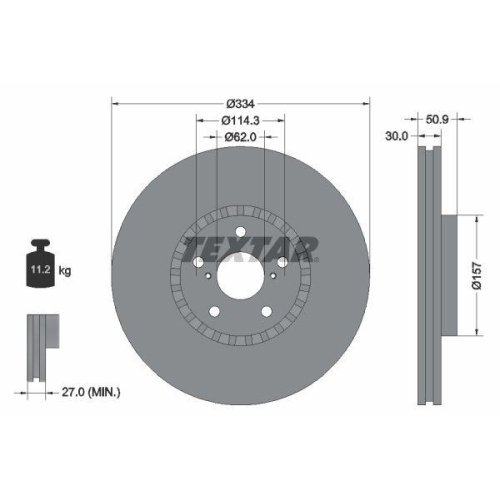 TEXTAR Bremsscheibe PRO