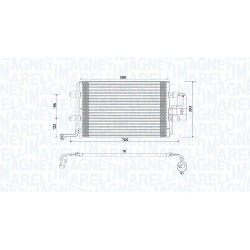 MAGNETI MARELLI Kondensator, Klimaanlage