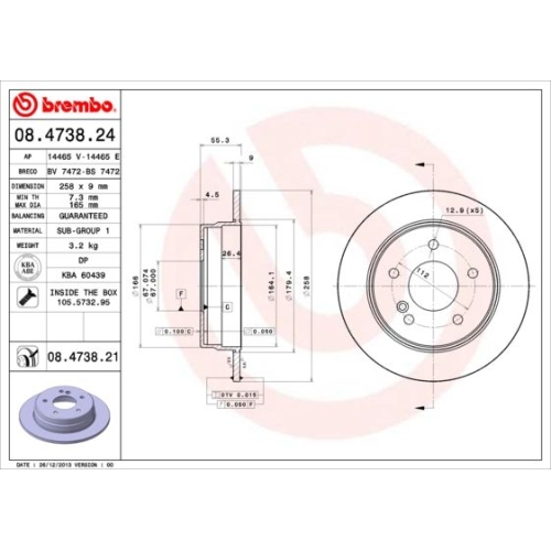 BREMBO Bremsscheibe PRIME LINE - UV Coated