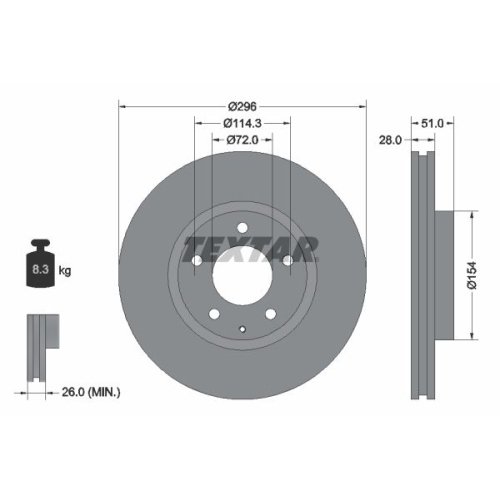 TEXTAR Bremsscheibe