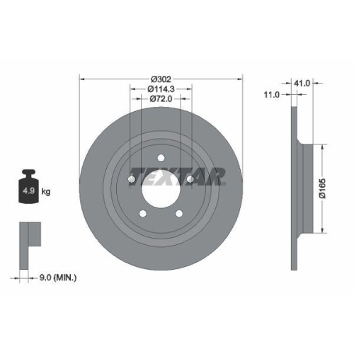 TEXTAR Bremsscheibe