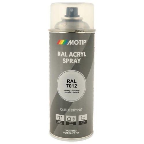MOTIP RAL-Lack RAL 7012 basaltgrau hochglanz 400 ml