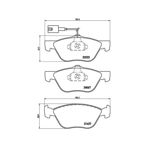 BREMBO Bremsbelagsatz, Scheibenbremse PRIME LINE