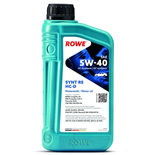 ROWE Motoröl HIGHTEC SYNT RS SAE 5W-40 HC-D (20163)