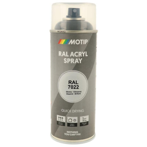 MOTIP RAL-Lack RAL 7022 umbragrau hochglanz 400 ml
