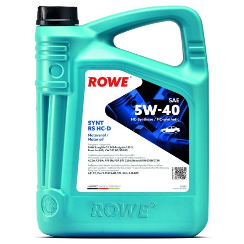 ROWE Motoröl HIGHTEC SYNT RS SAE 5W-40 HC-D (20163)