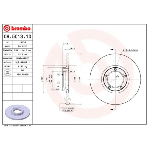 BREMBO Bremsscheibe PRIME LINE