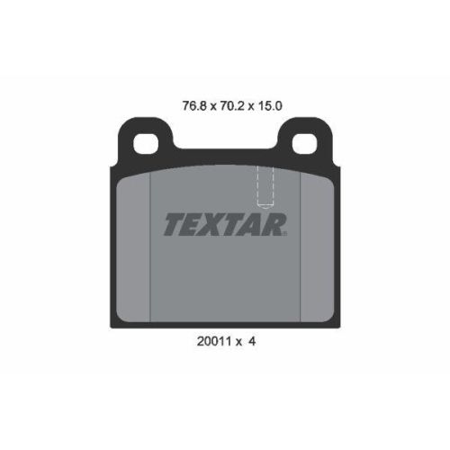 TEXTAR Bremsbelagsatz, Scheibenbremse
