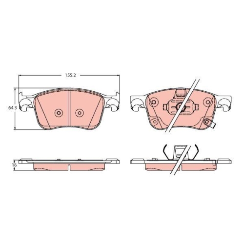 TRW Bremsbelagsatz, Scheibenbremse